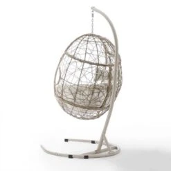 Crosley - Cleo Indoor/Outdoor Wicker Hanging Egg Chair -Clean Pool Supply Outdoor Wicker Hanging Egg Chair 2