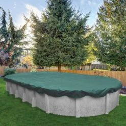 Midwest Canvas - Oval Winter Pool Cover, 12 Year Warranty, Green 14 Midwest Canvas - Oval Winter Pool Cover, 12 Year Warranty, Green -Clean Pool Supply Oval Winter Pool Cover 12 Year Warranty Green 12