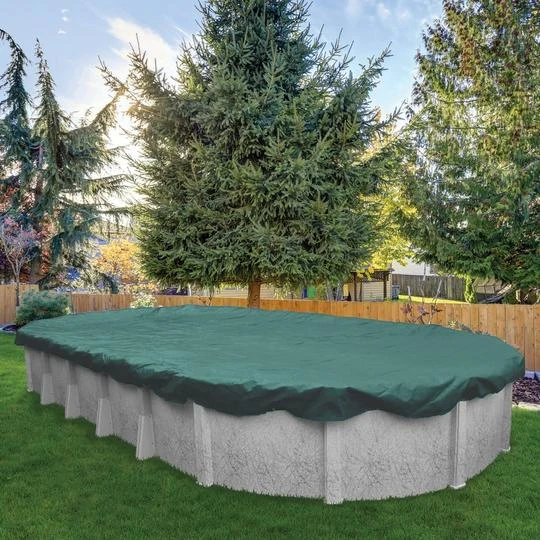Midwest Canvas - 16' X 32' Oval Winter Pool Cover, 12 Year Warranty, Green 5 Midwest Canvas - 16' X 32' Oval Winter Pool Cover, 12 Year Warranty, Green - Image 3