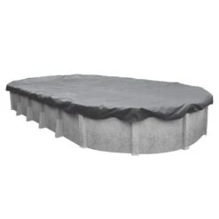 Midwest Canvas - 16' X 25' Oval Winter Pool Cover, 16 Year Warranty, Silver -Clean Pool Supply Oval Winter Pool Cover 16 Year Warranty Silver 6