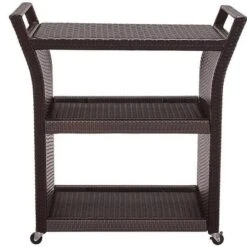 Palm Harbor Wicker Bar Cart