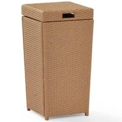 Palm Harbor Wicker Trash Bin -Clean Pool Supply Palm Harbor Wicker Trash Bin 2