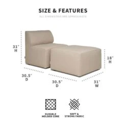 Big Joe - Patio 2-Piece Sectional Couch, Terra Bask 13 Big Joe - Patio 2-Piece Sectional Couch, Terra Bask -Clean Pool Supply Patio 2 Piece Sectional Couch Terra Bask 5