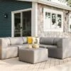 Big Joe - Patio 6-Piece Sectional Couch, Granite -Clean Pool Supply Patio 6 Piece Sectional Couch Granite