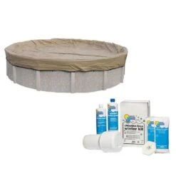 Polar Protector 20-Year 18' Round Winter Pool Cover With Pool Closing Kit Up To 15,000 Gallons Bundle -Clean Pool Supply Polar Protector 20 Year 18 Round Winter Pool Cover with Pool Closing Kit up to 15000 Gallons Bundle 1