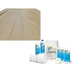 Polar Protector 20-Year 25' X 45' Rectangle Winter Pool Cover With Pool Closing Kit Up To 35,000 Gallons Bundle