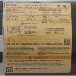 Hayward - Power End Pool Motor For 2HP 1-Speed Tristar Pool Pump, Max Rate 14 Hayward - Power End Pool Motor For 2HP 1-Speed Tristar Pool Pump, Max Rate -Clean Pool Supply Power End Pool Motor for 2HP 1 Speed Tristar Pool Pump Max Rate 2