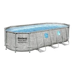 Bestway - Power Steel 18' X 9' X 48" Oval Above Ground Pool Set -Clean Pool Supply Power Steel 18 x 9 x 48 Oval Above Ground Pool Set 2