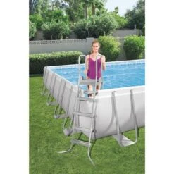 Bestway - Power Steel 31' X 16' Rectangle Above Ground Pool Set -Clean Pool Supply Power Steel 31 x 16 Rectangle Above Ground Pool Set 3