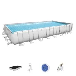 Bestway - Power Steel 31' X 16' Rectangle Above Ground Pool Set -Clean Pool Supply Power Steel 31 x 16 Rectangle Above Ground Pool Set 6