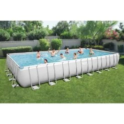 Bestway - Power Steel 31' X 16' Rectangle Above Ground Pool Set -Clean Pool Supply Power Steel 31 x 16 Rectangle Above Ground Pool Set 7