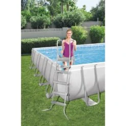 Bestway - Power Steel 31' X 16' Rectangle Above Ground Pool Set -Clean Pool Supply Power Steel 31 x 16 Rectangle Above Ground Pool Set 8