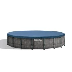 Intex - Prism Frame Greywood Above Ground Pool 18' Round X 48" Depth -Clean Pool Supply Prism Frame Greywood Above Ground Pool 18 Round x 48 Depth 13