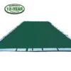 Polar Plus 16' X 32' Rectangle Right Side Step Winter Pool Cover With 13 Blue 8 Ft. Double Water Tubes 1 Polar Plus 16' X 32' Rectangle Right Side Step Winter Pool Cover With 13 Blue 8 Ft. Double Water Tubes -Clean Pool Supply Pro Strength Polar Plus Winter Pool Cover 16x32 ft Rectangle with Step Options