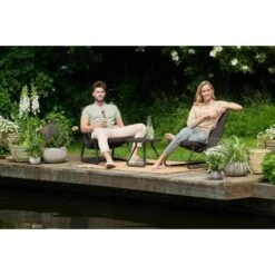 Keter - Rio 3 Piece Resin Wicker Patio Furniture Set With Side Table And Outdoor Chairs, Brown -Clean Pool Supply Rio 3 Piece Resin Wicker Patio Furniture Set with Side Table and Outdoor Chairs Brown 3