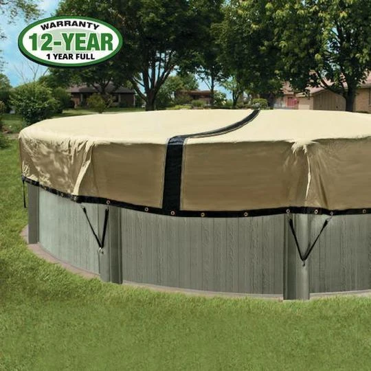 Round Ultimate 3000 Above Ground Winter Pool Cover, 12-Year Warranty, Tan 3 Round Ultimate 3000 Above Ground Winter Pool Cover, 12-Year Warranty, Tan