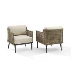 Crosley - Southwick 2-Piece Outdoor Wicker Armchair Set -Clean Pool Supply Southwick 2 Piece Outdoor Wicker Armchair Set 1