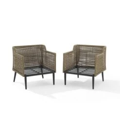 Crosley - Southwick 2-Piece Outdoor Wicker Armchair Set -Clean Pool Supply Southwick 2 Piece Outdoor Wicker Armchair Set 4