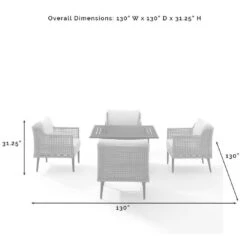 Crosley - Southwick 5-Piece Outdoor Wicker Conversation Set With Fire Table -Clean Pool Supply Southwick 5 Piece Outdoor Wicker Conversation Set with Fire Table 19