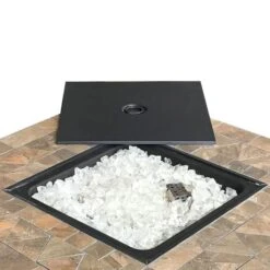 AZ Patio Heaters - Square Tile Propane Fire Pit, 40K BTU -Clean Pool Supply Square Tile Propane Fire Pit 40K BTU 2