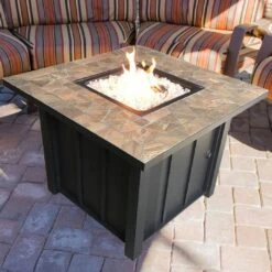 AZ Patio Heaters - Square Tile Propane Fire Pit, 40K BTU -Clean Pool Supply Square Tile Propane Fire Pit 40K BTU 4