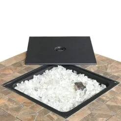 AZ Patio Heaters - Square Tile Propane Fire Pit, 40K BTU -Clean Pool Supply Square Tile Propane Fire Pit 40K BTU 5