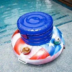 Pool Candy - Stars & Stripes Floating Drink Cooler -Clean Pool Supply Stars Stripes Floating Drink Cooler 2