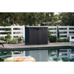 Keter - Store-It-Prime Resin Storage Shed, Black -Clean Pool Supply Store It Prime Resin Storage Shed Black 2