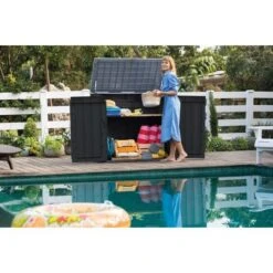 Keter - Store-It-Prime Resin Storage Shed, Black -Clean Pool Supply Store It Prime Resin Storage Shed Black 4