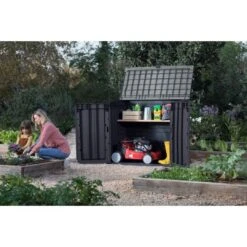 Keter - Store-It-Prime Resin Storage Shed, Black -Clean Pool Supply Store It Prime Resin Storage Shed Black 8