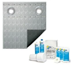 Super Polar Plus 16-Year 21' X 41' Oval Winter Pool Cover With Pool Closing Kit Up To 35,000 Gallons Bundle