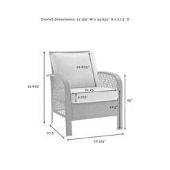 Crosley - Tribeca 4-Piece Outdoor Wicker Conversation Set, Brown KO70037DW-SA -Clean Pool Supply Tribeca 4 Piece Outdoor Wicker Conversation Set Brown KO70037DW SA 7