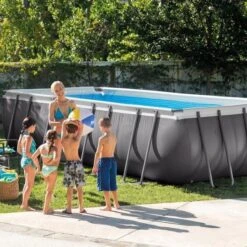 Clean Pool Supply -Clean Pool Supply Ultra Frame 9 x 18 Rectangle Metal Frame Above Ground Pool Package 1