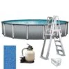 Leslie's - Weekender Premium 27' Round Above Ground Pool Package With Upgraded 19" Filter -Clean Pool Supply Weekender Premium Above Ground Pool Package 28