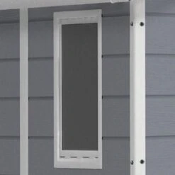 Keter - Manor 4x6 Resin Storage Shed, Grey/White -Clean Pool Supply White 12