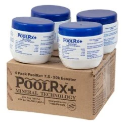 PoolRx - 4-Pack PoolRx+ Blue/White Booster For 7,500 To 20,000 Gallons -Clean Pool Supply White Booster for 7500 to 20000 Gallons 1
